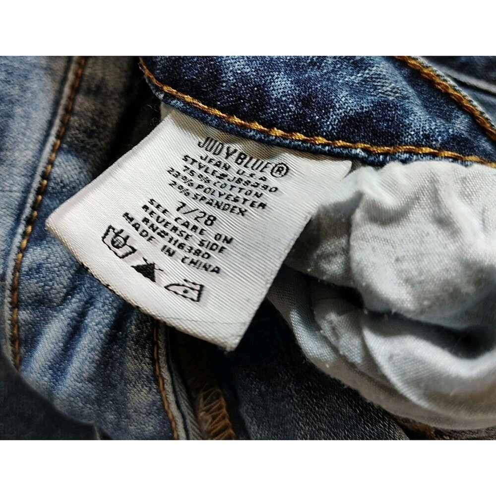 Judy Blue Jeans Womens 7/28 Super Flare Fit Center Seam Raw Hem Pants READ - Picture 9 of 11